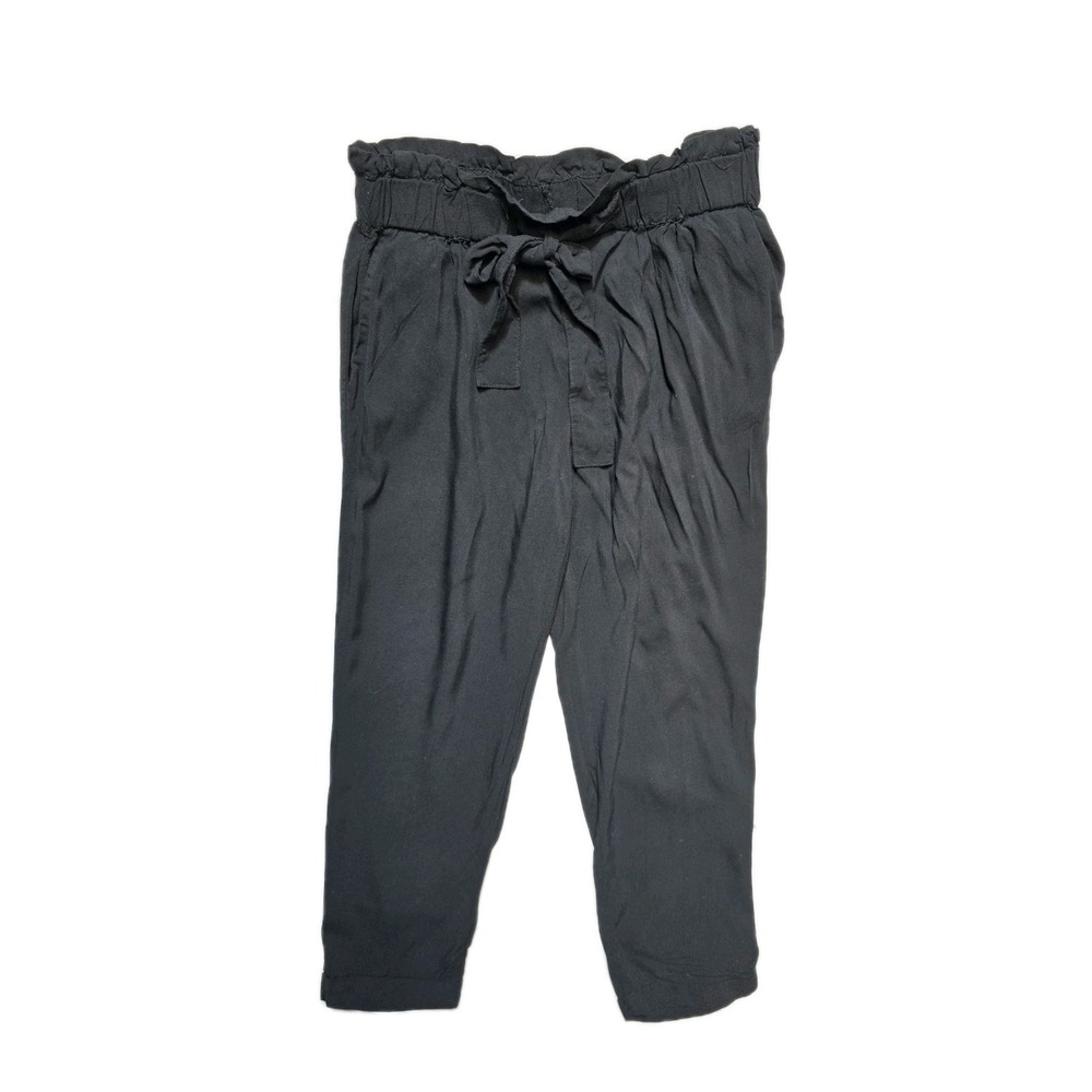 joe benbasset pants Rayon M Black Logo Paperbag Tie